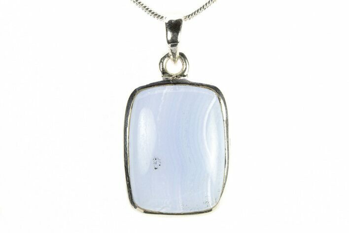 Blue Lace Agate Pendant (Necklace) - Sterling Silver #278692